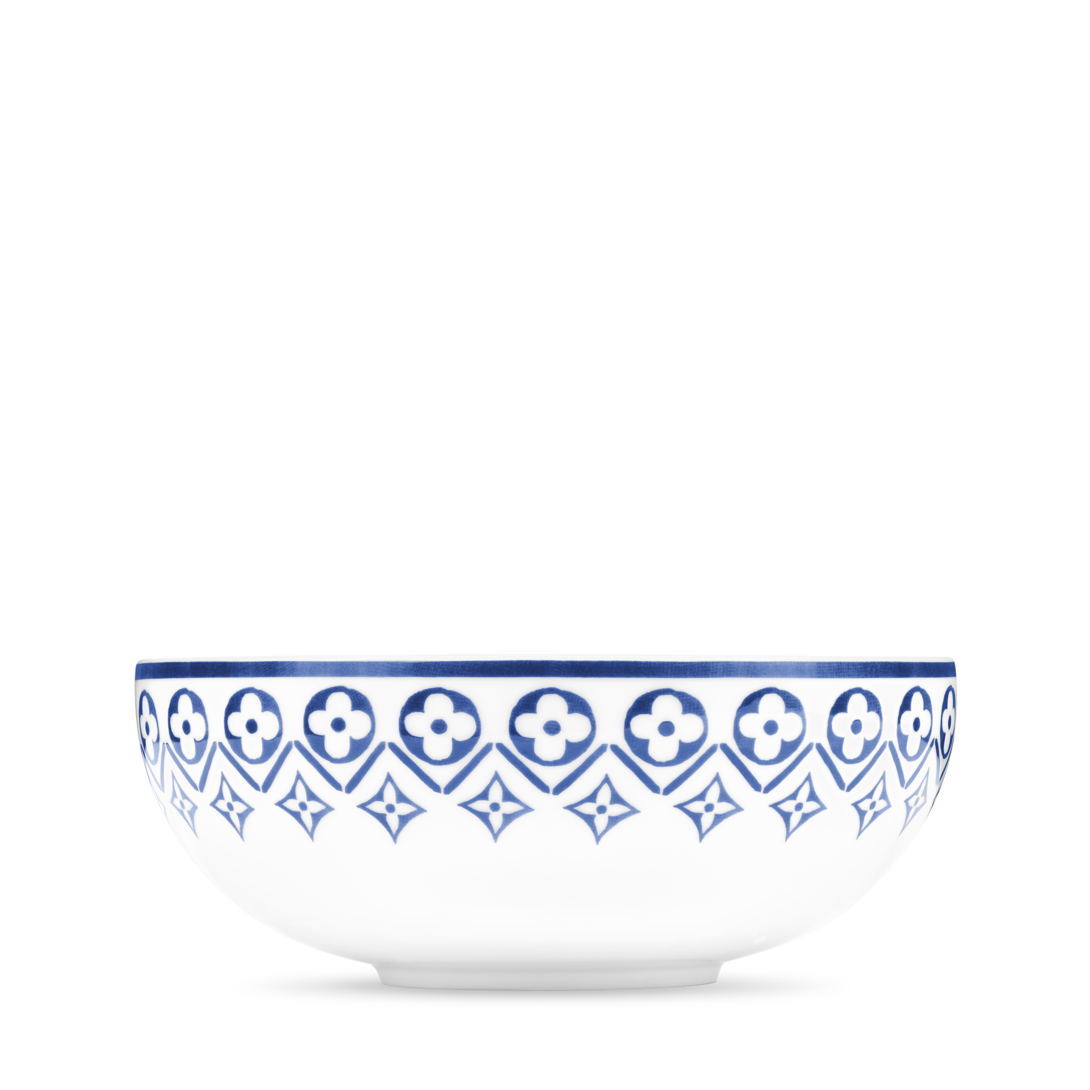 Large Bowl Monogram Flower Tile - Home and Art of Dining